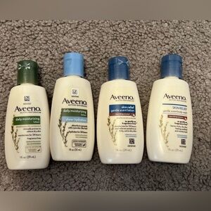 AVEENO TRAVEL SET OF 4 BODY WASH & LOTION *NEW*